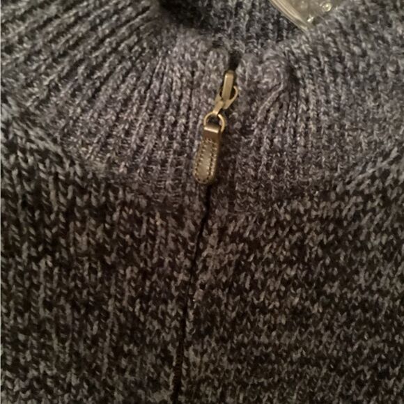 LL BEAN MENS NAUTICAL NAVY CLASSIC RAGG FLANNEL LINED FULL ZIP SWEATER CARDIGAN - Picture 5 of 8